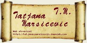 Tatjana Maršićević vizit kartica
